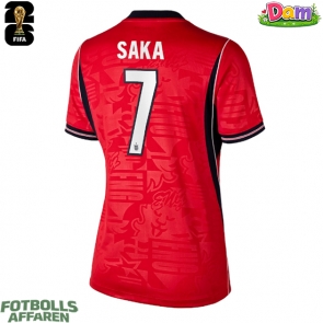 England Bukayo Saka #7 Bortatröja Kvinnor VM 2026 Kortärmad